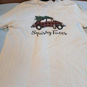 Canvas Cream T-Shirt with Car Design